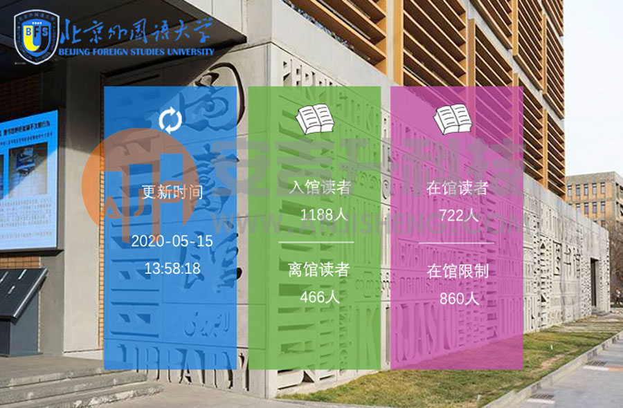 北京外国语大学采用我司客流统计系统